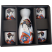 Geisha Sake Set - (4) 4.5cm Cups & (1) 13cm Sake Server