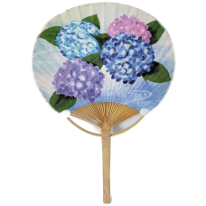 Japanese Uchiwa Fan - Hydrangea
