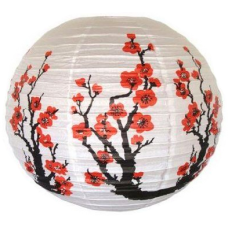 16“ Paper Lantern - Red Sakura