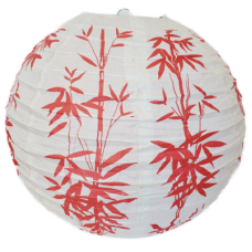 16“ Paper Lantern - Red Bamboo
