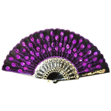 Hand Fan/ Shining Deco - Assorted Colors