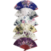 Hand Fan/ Floral Design - Assorted Colors 