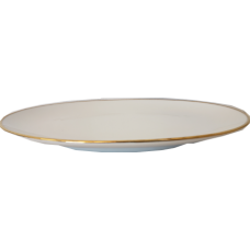 8.5"x6.5" Oval Plate w/ Gold Trim