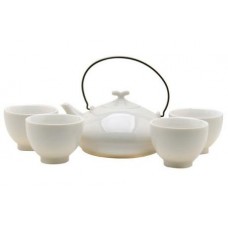 White Tea Set -  1 Pot & 4 Cups