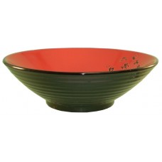 16" Bowl -Black and Red