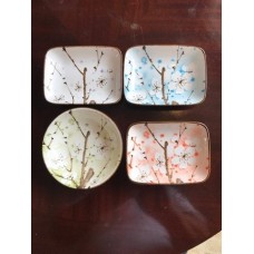 4” Square Dish - 4 Color Mix