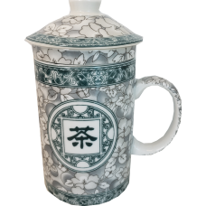 12oz (4 1/4"H) Cup w/Lid & Strainer - Cha