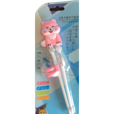 Training Chopsticks 7"L - Pink Dog